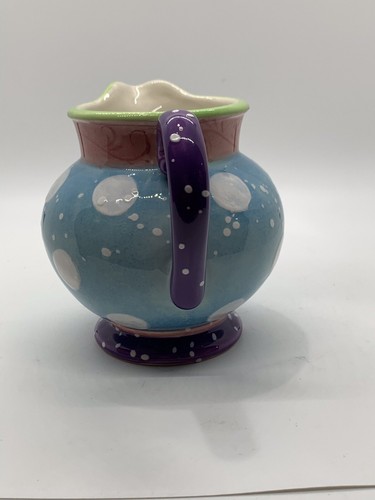 Certified Internationl Lori Creamer Blue Cloud Design Hints Of Purple And Green - Picture 3 of 5