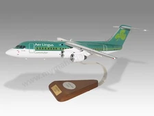 BAe 146-300 Aer Lingus Desk Wood Airplane New Model Large Scale 1/72
