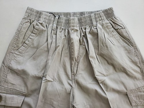 Men's Active Elastic-Waist Loose Fit Cargo Pants Trousers - Grey / S - Picture 4 of 9