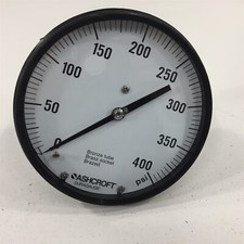 Ashcroft Duragauge 0-400PSI Pressure Gauge Back Mount 6"