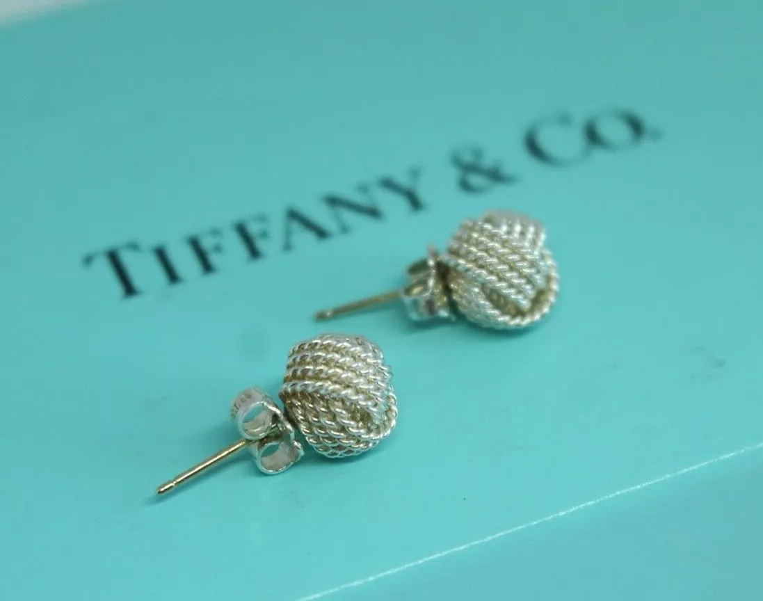 Tiffany Co. Twist Knot Earrings Authentic Earrings in very good
