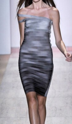 KLEID DRESS HERVÉ LEICHT BY MAX AZRIA RTW SPRING 2009 GRÖSSE S IN SEHR GUTEM ZUSTAND