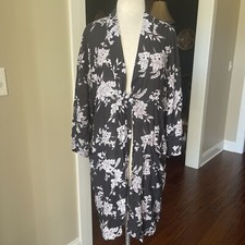 Spiritual Gangster Women  s Tie-Front Maya Kimono Topper Cover-Up Layering Piece