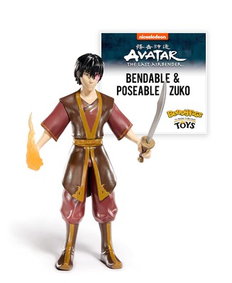 BendyFigs The Noble Collection Avatar Zuko - Noble Toys 19cm Bendable Posable Co