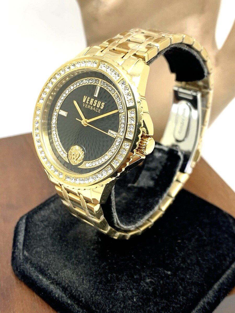 Versus by Versace Women's Watch VSPLM3121 Black Dial Gold