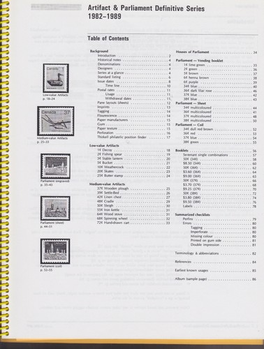 CANADA tpb Artifact & Parliament Definitive Series 1982-89 catalog ROBIN HARRIS - Bild 2 von 6