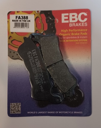 EBC Organic FRONT & REAR Disc Brake Pads For HONDA CBF600SA (ABS) (2008 to 2012) - Picture 3 of 10