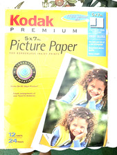Kodak Premium 5x7 High Gloss Picture Paper 12 Sheets Cat 862 3217 Sealed New