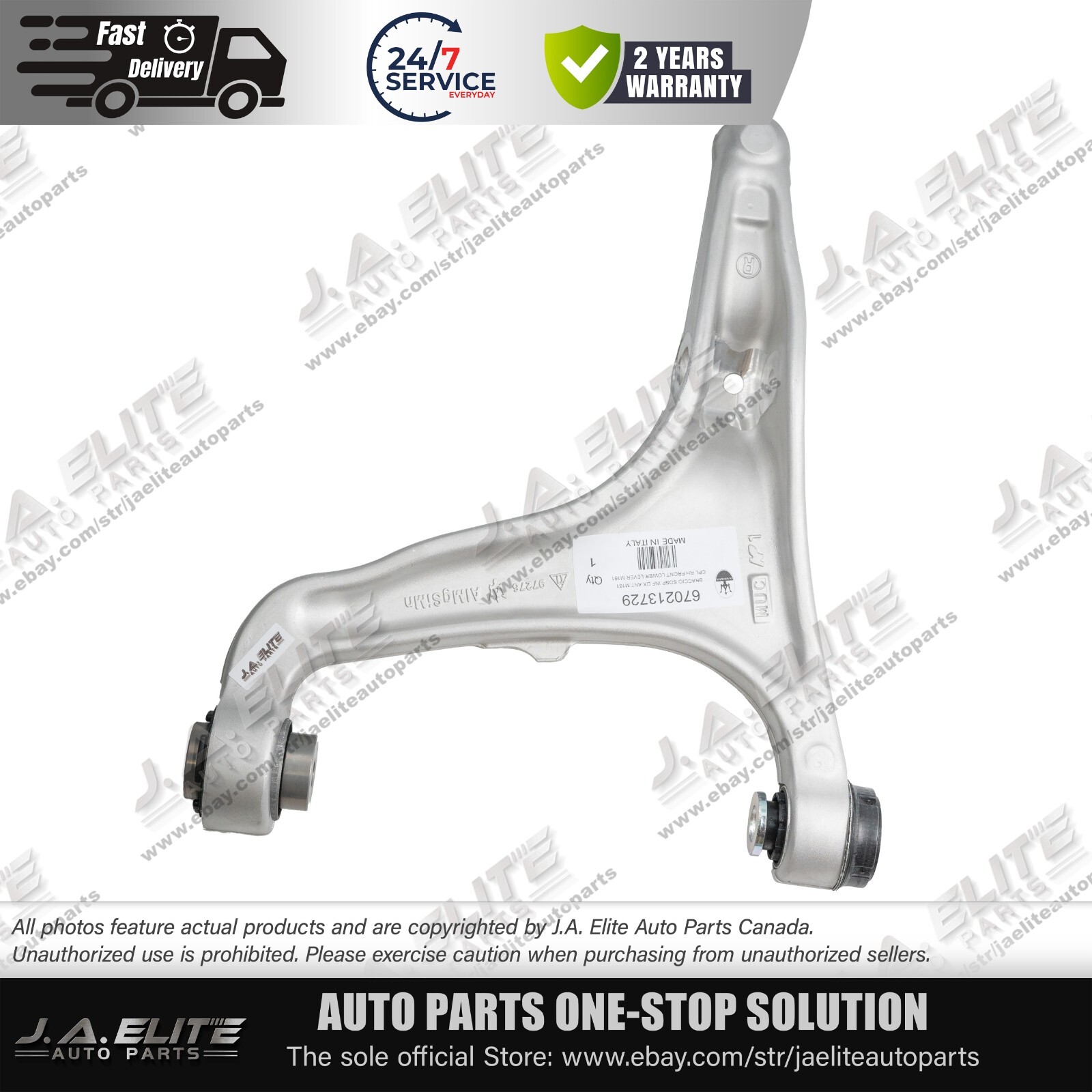 Genuine Front Right Lower Control Arm for Maserati Levante 670213729 / 670031992