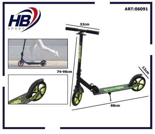 Monopattino 2 Ruote Altezza Regolabile Veloce Leggero Versatile Adulti Ragazzi - Foto 2 di 5