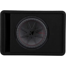 Kicker 48VCWR122 CompR 12" single subwoofer in vented enclosure, 2-ohm