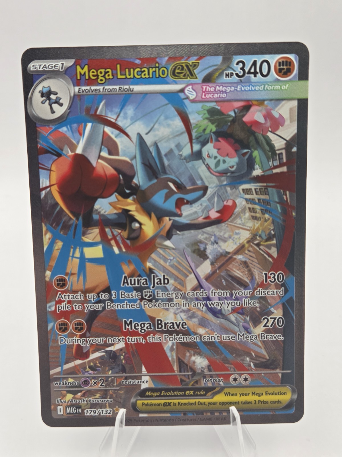 Mega Lucario EX 179/132 Mega Evolutions Special Illustration Mint Condition