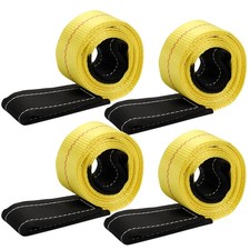 TOPZEA 4 Pack Lifting Sling Straps, 6 Ft x 2 Inch 6 feet x 2 inch, Yellow
