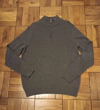 Croft And Barrow Men's 1/4 Zip Gray Sweater Size Large