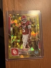 2025 Bowman Chrome University Sapphire Football Yellow Isaiah Sategna #48