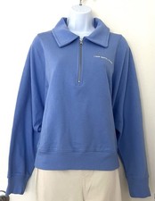 Wild Fable Women s Blue Casual Cotton Collared Long Sleeve Sweatshirt Size XL
