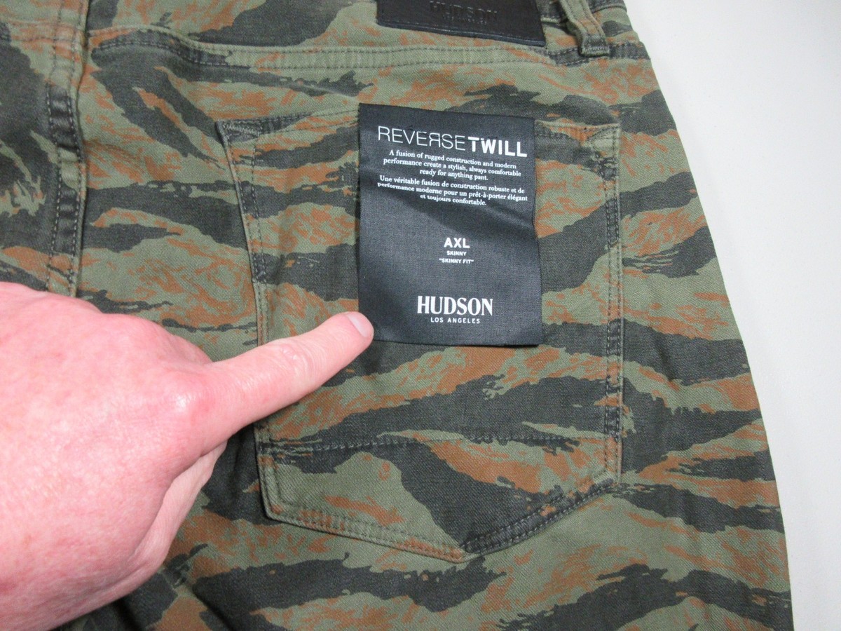 Hudson mens AXL cano skinny reverse twill pants 36x32 NWT | eBay