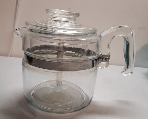 Vintage Pyrex USA 4 Cup Coffee Pot Flameware Percolator #7754 100% Complete