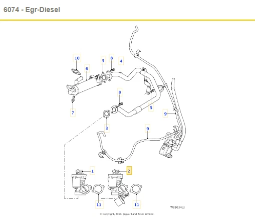 EGR VALVE WITH MAP SENSOR C2S52205, C2S51294 FOR JAGUAR X-TYPE 2.2 D (2005-2009) - Image 4 of 4