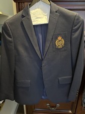 EUC Lauren Ralph Lauren Boy's LRL Crest Blazer Navy Size 16R