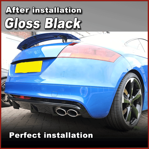 Glanz Schwarz Heckdiffusor Diffusor Heckansatz Spoiler für Audi TTS 2008-2014 - Bild 2 von 9