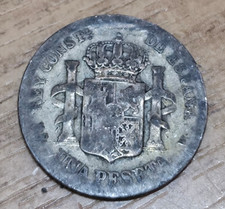 1883 Spain 1 Peseta Silver Coin