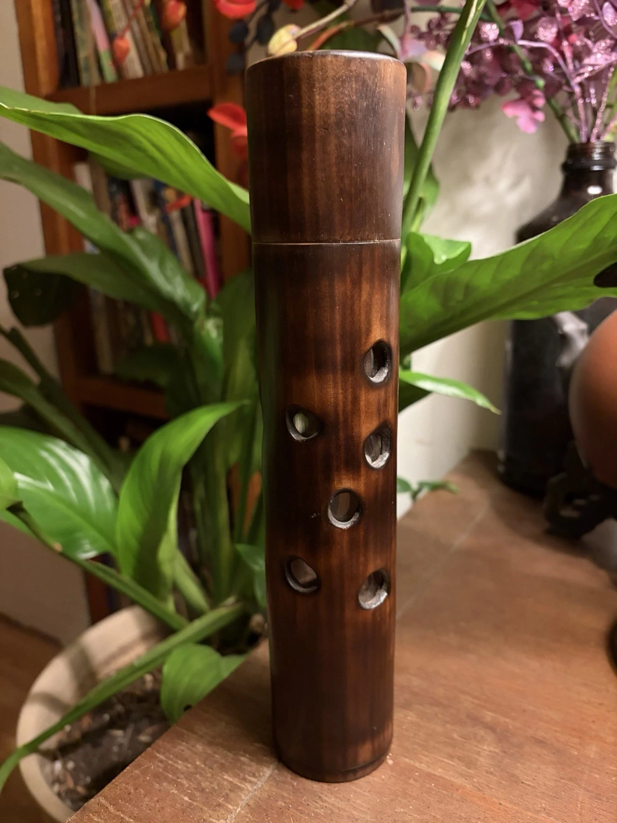 Walnut Wood Pepper Mill, CrushGrind Unique Cutout Design & Ceramic Mechanism 10”