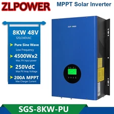 8KW Solar Hybrid Inverter Off Grid Inverter 110/220V Low Frequency W/ 200A MPPT