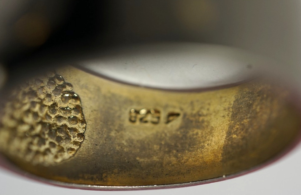 SOLID STERLING MASCULINE STYLE RING / EAGLE PROFI… - image 11