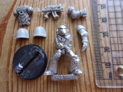 Space Wolf Marine Grey Hunter Citadel Games Workshop 1990er Metall