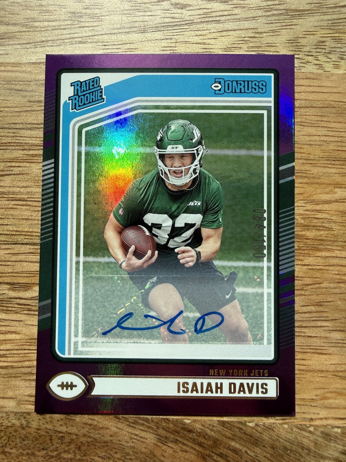Isaiah Davis Panini Donruss #386 Autograph-Purple