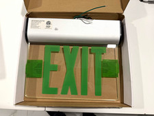 LEB Emergency Exit Sign LED Illuminated Wall Mount Brackets EXL2-1-R-WH
