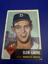 1953 Topps #14 Clem Labine Brooklyn Dodgers Legend 3xWSC 2xAS