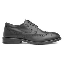 Hush Puppies Womens Shoes Black Adults Ladies Brogues Leather Charlotte SIZE