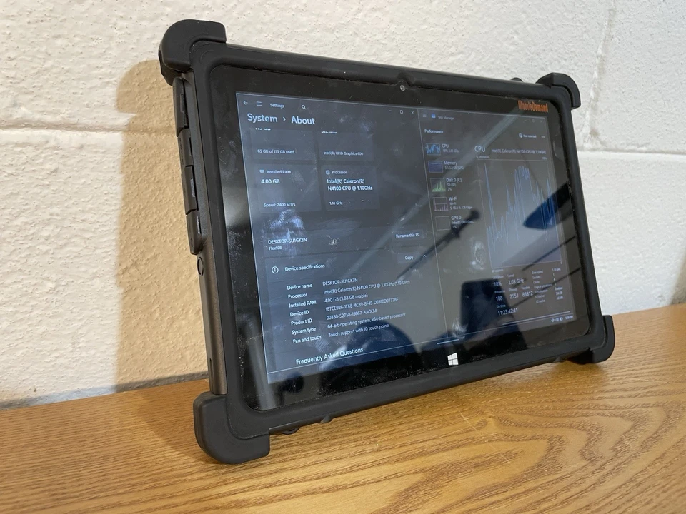 MobileDemand Flex 10B Rugged Tablet - Celeron N4100 - 4GB RAM - 120 GB SD/Win11 - Image 3 of 4