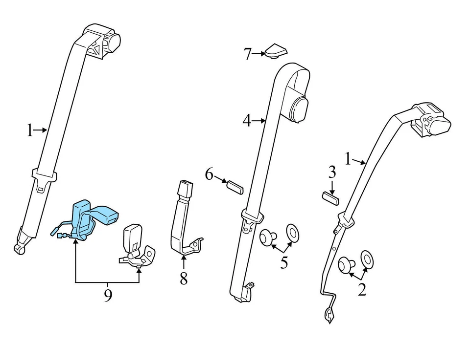 BMW 328D XDRIVE 2014-2018 - CINTURÓN DE SEGURIDAD TRASERO IZQUIERDO hebilla/receptor 7375445 Foto 3 de 4