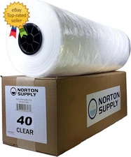 Dry Cleaning Poly Bags - Transparent Plastic Garment Cover, 40" Long, 100 Gauge