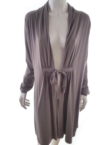 Tunique Luxe En Soie Viscose Gris HIGH USE Taille L - Manches Courtes, Neuf Avec étiquettes, Coupe Basique