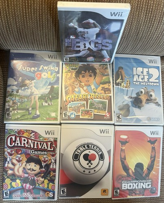 #ad Sealed Wii Collection Wii Sports The Bigs Carnival Games Ice Age 2 Etc. $89.99
