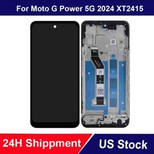 For Motorola Moto G Power 5G 2024 XT2415 LCD Screen Touch Digitizer  Frame
