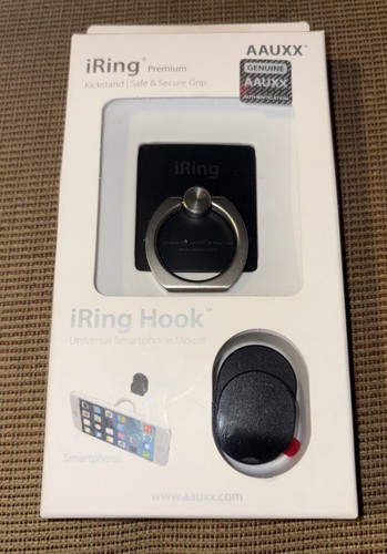 Black Authentic iRing Kickstand 4 iPhone Android Universal Smartphone Mount. M3 - Picture 1 of 2