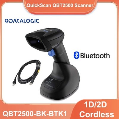 Datalogic QuickScan QBT2500-BK-BTK1 Bluetooth 2D Barcode Scanner USB Kit w/ Base