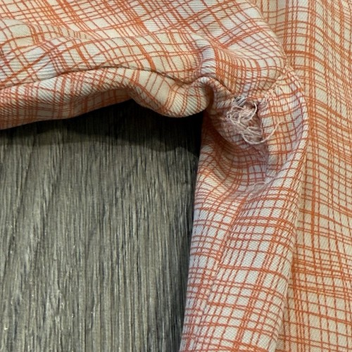 Camisa Nat Nast Para Hombre Pequeña Naranja Coral Seda Abotonada Lujo Rayas - Imagen 11 de 12