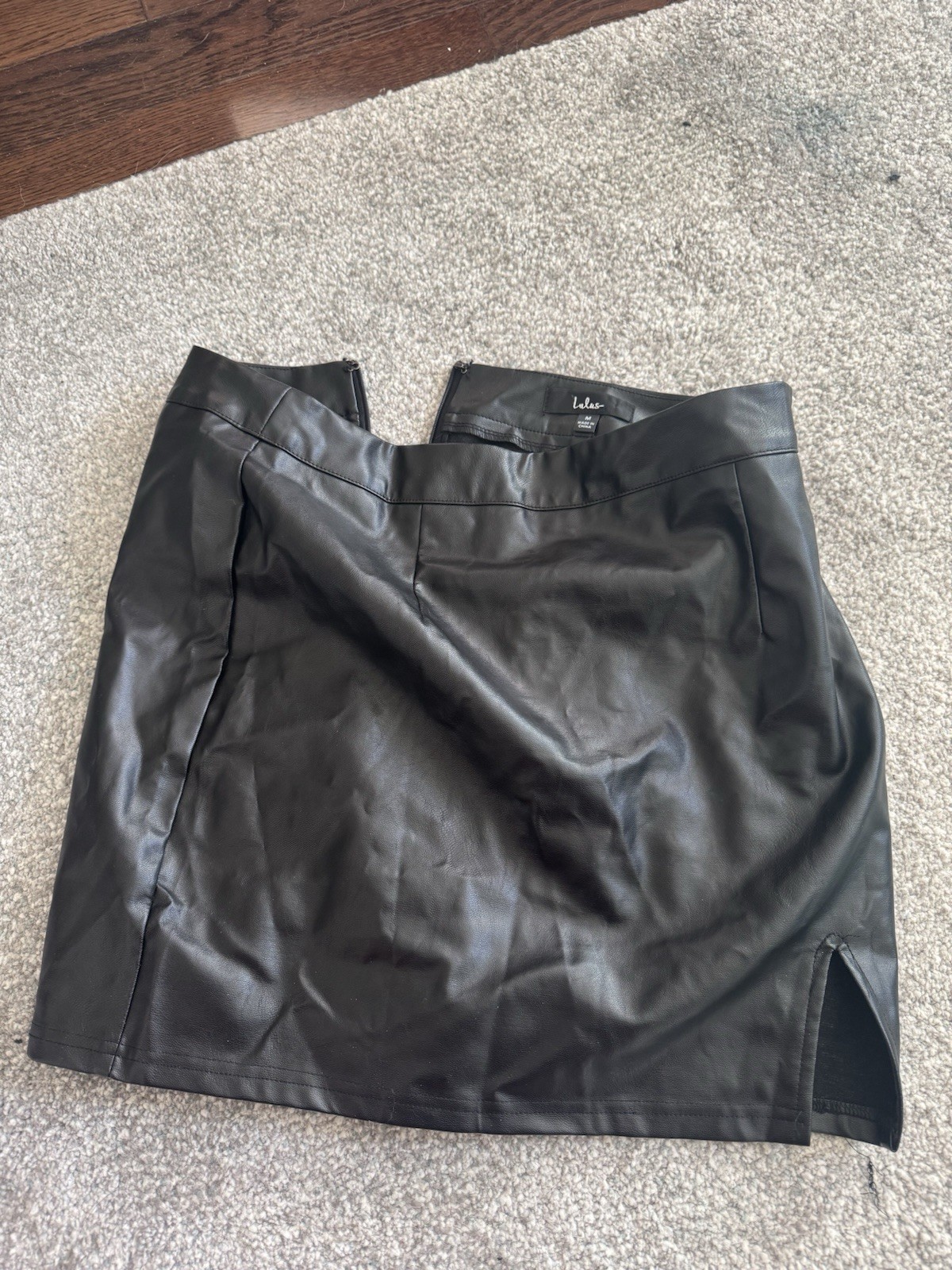 Lulus Women’s Faux Leather Pencil Skirt Black Size Medium