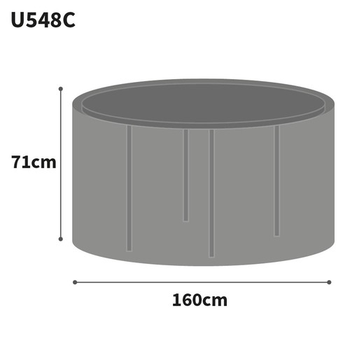 Bosmere Ultimate Protector Circular Table Cover Sizes 4 To 6 Seat Charcoal Green - Picture 7 of 14