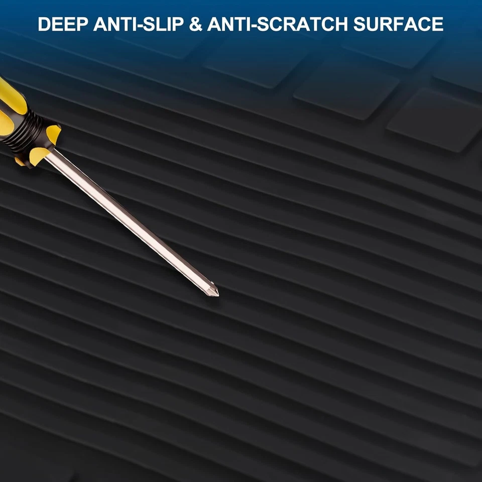 Alfombrillas de goma HD-Mart para Audi Q5 SQ5 2009-2017, completamente negras  Foto 3 de 4