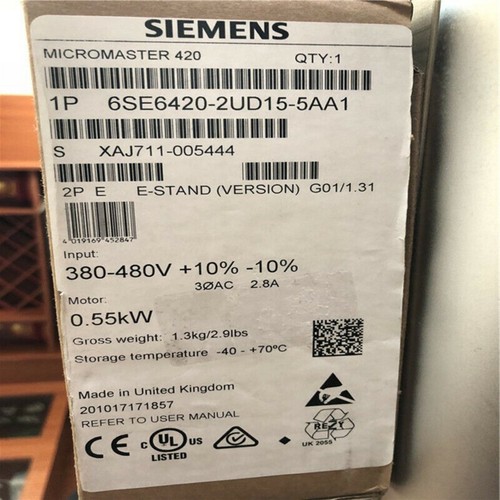 Nuevo Siemens 6SE6 420-2UD15-5AA1 6SE6420-2UD15-5AA1 MICROMASTER420 sin filtro - Imagen 2 de 9