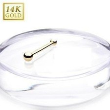 2mm Ball Top Nose Stud Ring 14 Karat Solid Gold
