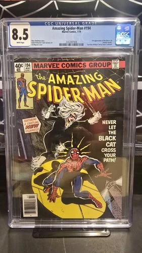 Amazing Spiderman #194 CGC 8.5 1st Appearance of Black CAT Newstand