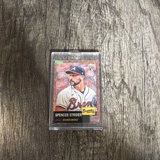 Spencer Strider 2022 Topps Chrome Platinum Anniversary Toile Rose Gold RC 68/75